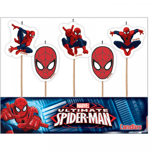 Spiderman Candles 5PK