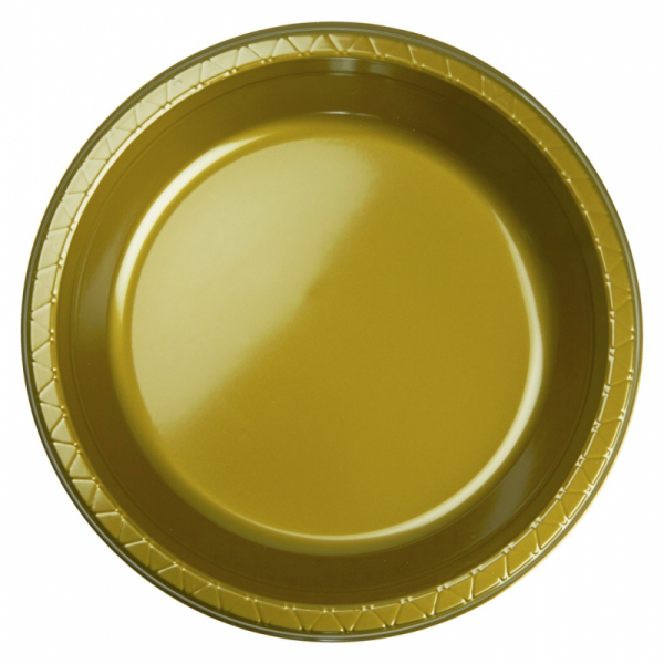 Five Star Round Banquet Plate 26cm Metallic Gold 20PK