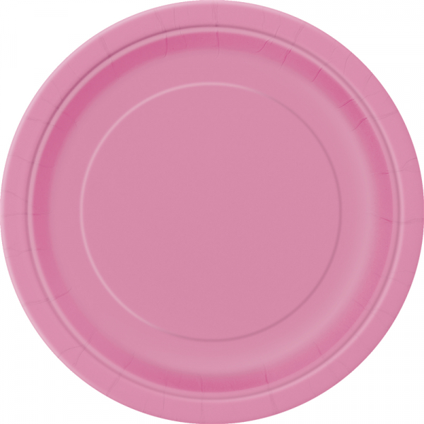 Paper Around Plates 18cm - Hot Pink 8PK