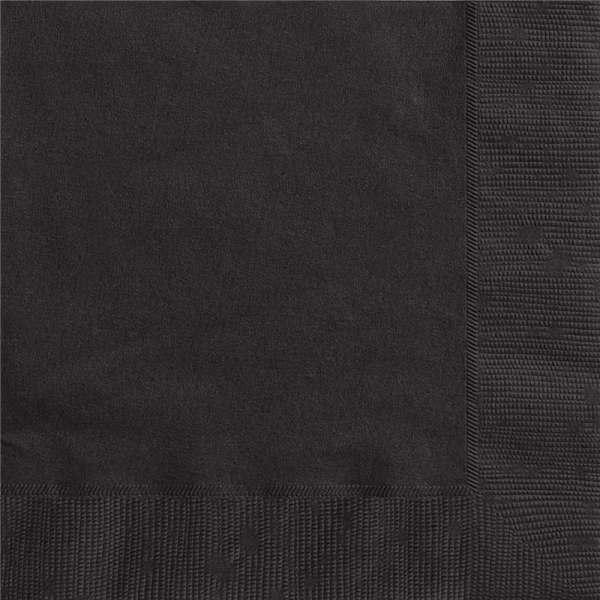 Beverage Napkin Black 20PK