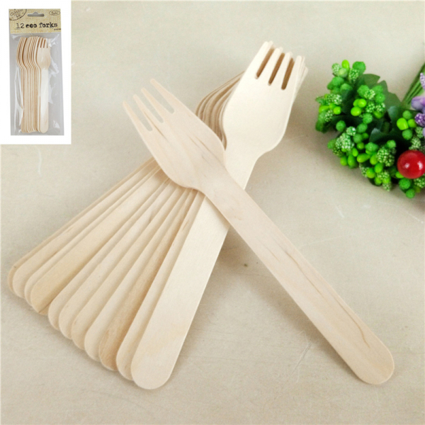 ECO Wooden Forks 12PK