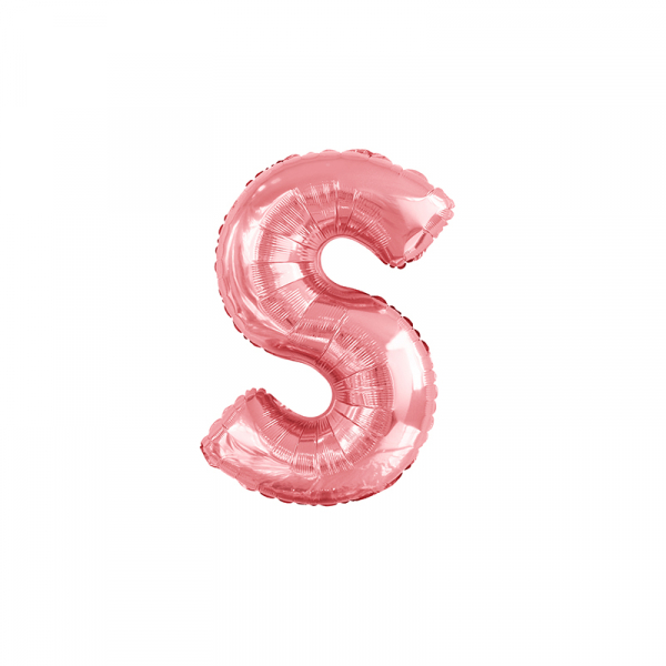 86cm 34 Inch Gaint Alphabet Letter Foil Balloon Rose Gold S Inflated with Helium