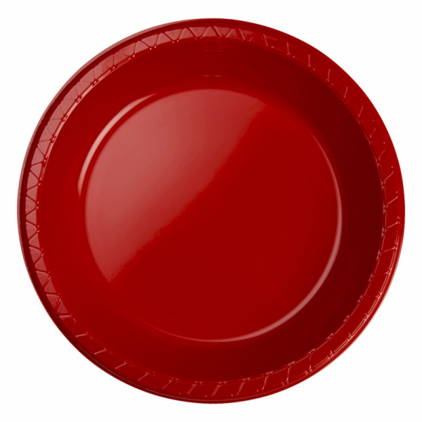 Five Star Round Banquet Plate 26cm Apple Red 20PK