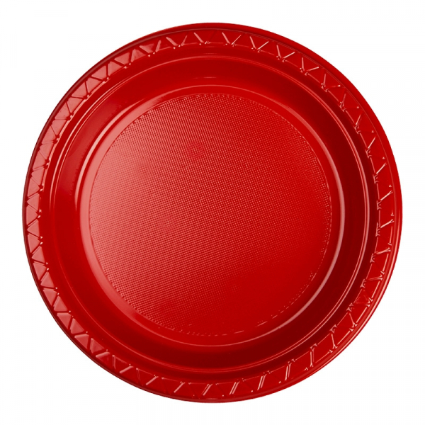 Five Star Round Dinner Plate 22cm Apple Red 20PK