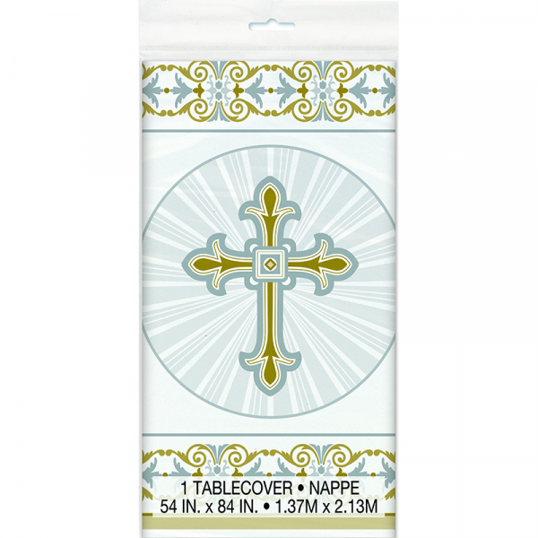 Cross Gold Silver Tablecover