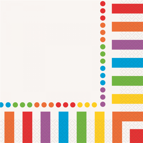 Rainbow Birthday Lunch Napkins 16PK