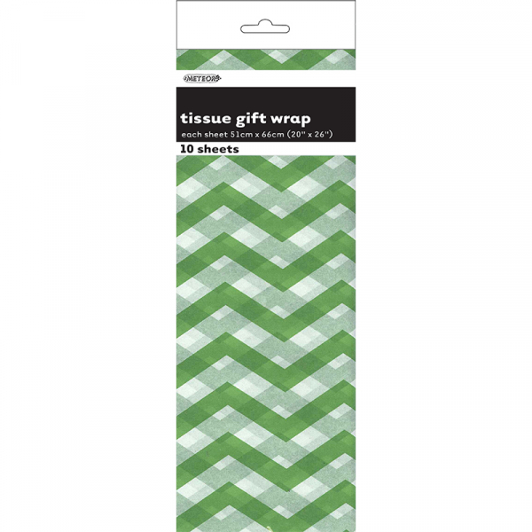 Chevron Tissue Sheet Lime Green 10PK