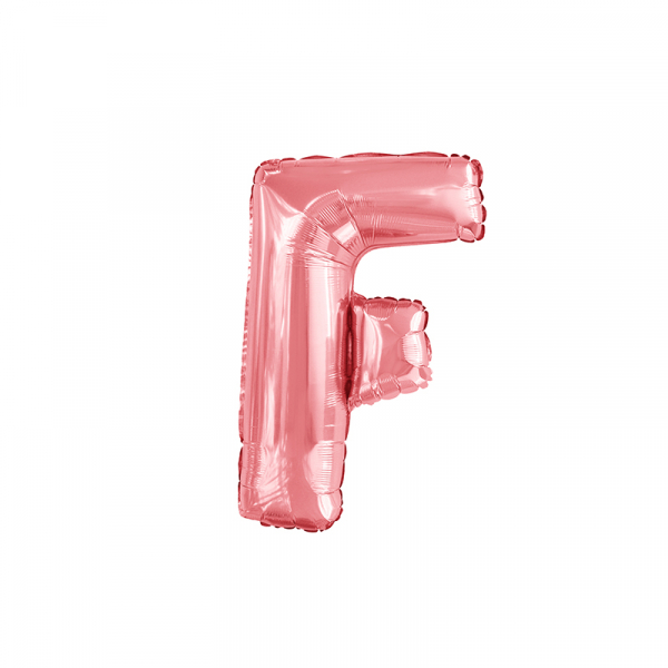 86cm 34 Inch Gaint Alphabet Letter Foil Balloon Rose Gold F Inflated with Helium