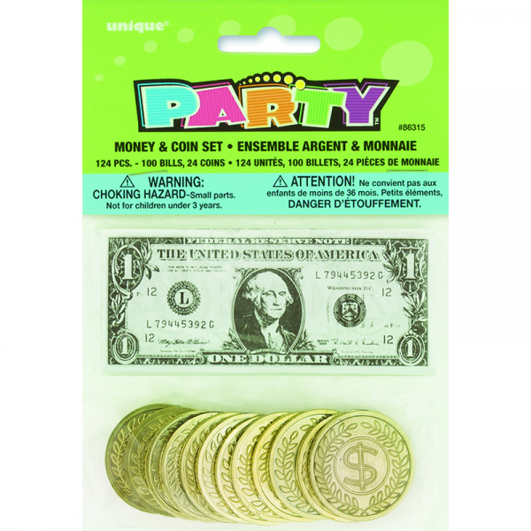 Piece Money And Coin Set 124PK