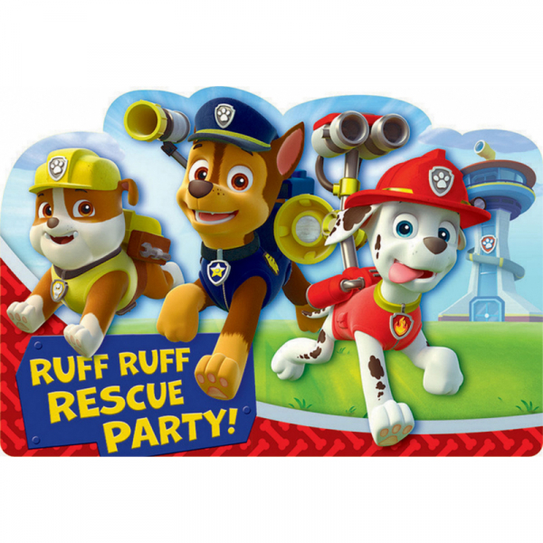 Paw Patrol Postcard Invitations 8PK