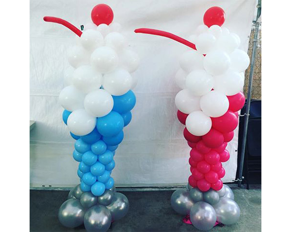 Balloon Column Ice Cream Sundae