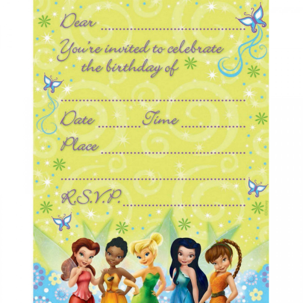 Disney Fairies Invitations 8PK