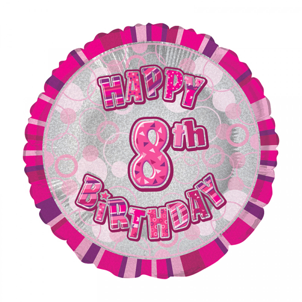 45cm Glitz Pink Foil Balloon 8
