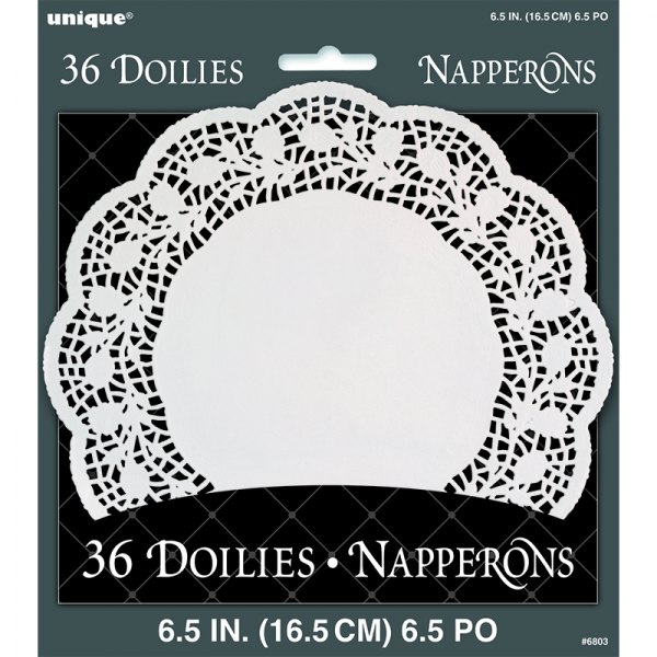 16.5cm White Doilies 36PK