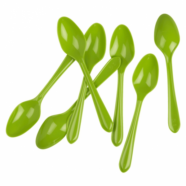 Five Star Dessert Spoon Lime Green 20PK