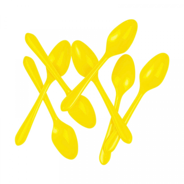 Five Star Dessert Spoon Canary Yellow 20PK