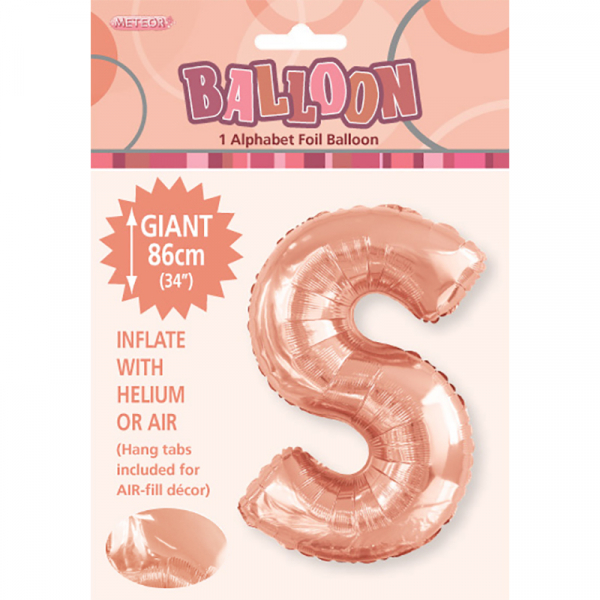 86cm 34 Inch Gaint Alphabet Letter Foil Balloon Rose Gold S