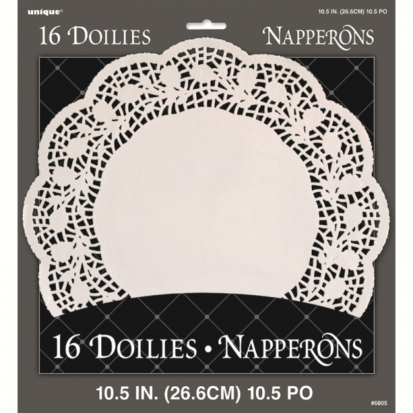 27cm White Doilies 16PK