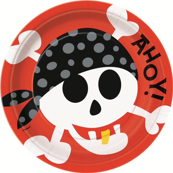 Pirate Fun 23cm Paper Plates 8PK