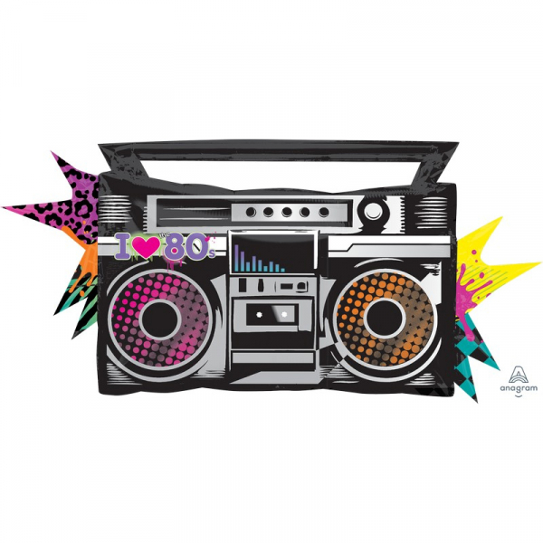Totally 80`s SuperShape Boombox Foil Balloon