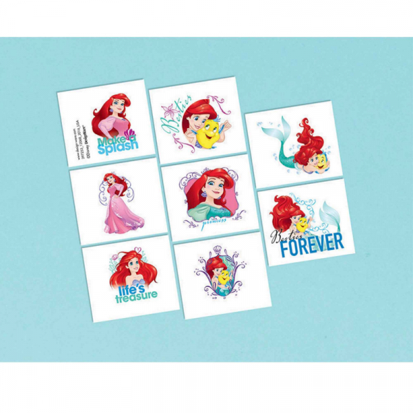The Little Mermaid Ariel Dream Big Tattoo Favors 8PK