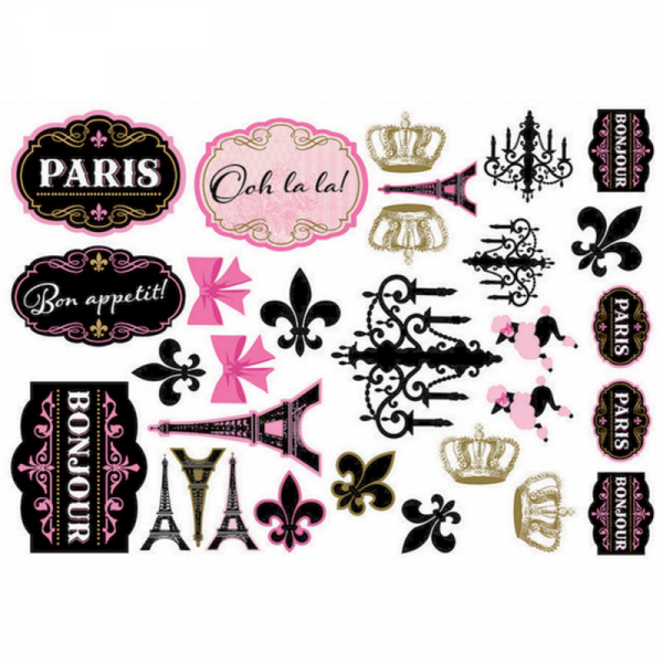 Day In Paris Mega Value Pack Cutouts 30PK