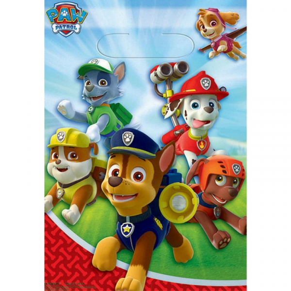 Paw Patrol Folded Loot Bags 8PK