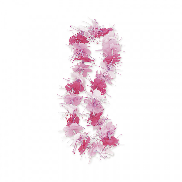 Luau Dazzle Lei Pink White