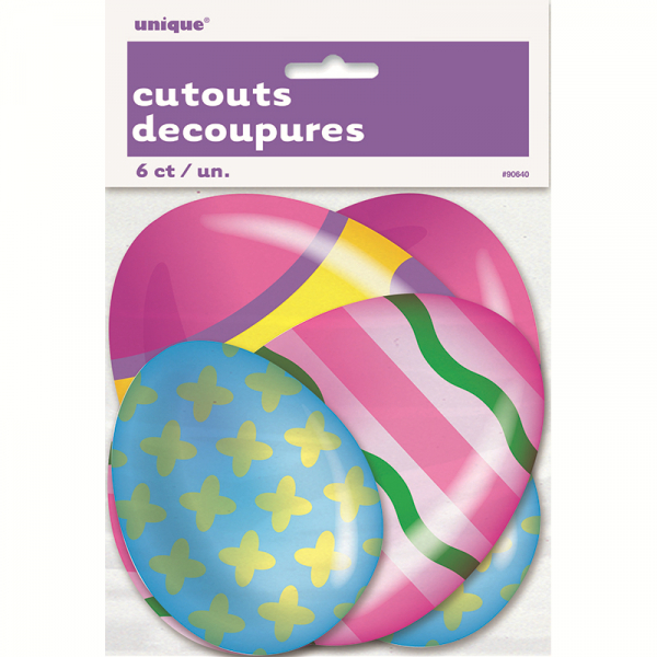 Easter Eggs Cutouts 6PK