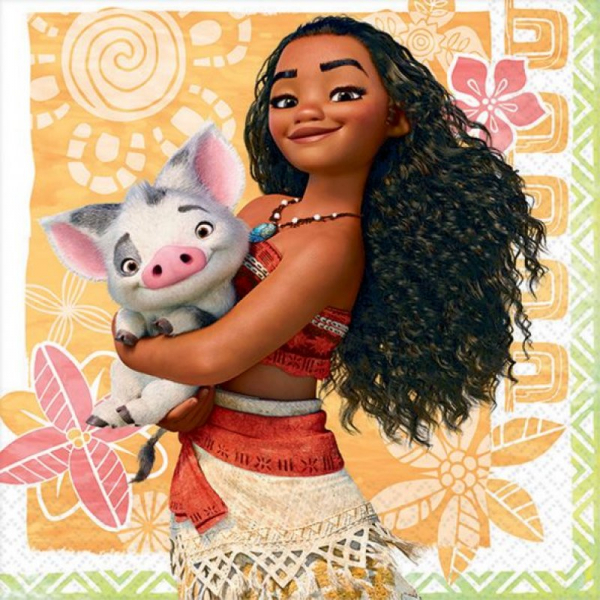 Moana Beverage Napkins 16PK