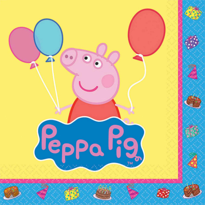 Peppa Pig Beverage Napkins 16PK