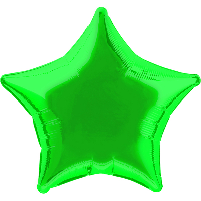 50cm Star Foil Balloon Green