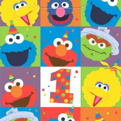 Elmo Turns One Plastic Loot Bags 8PK