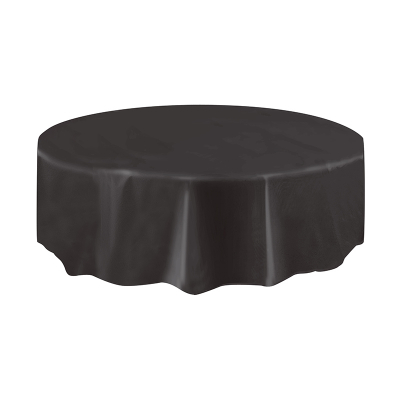 Round Plastic Tablecover Black