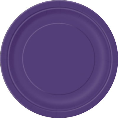 Paper Around Plates 18cm - Purple 8PK