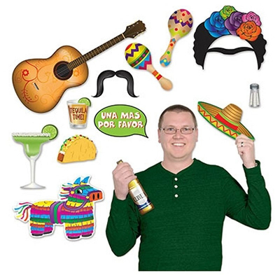 Fiesta Photo Booth Props Fun Signs 12PK