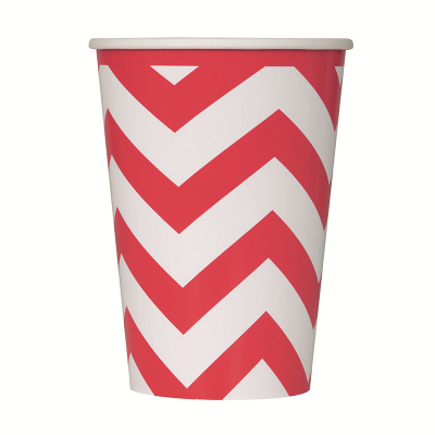 Chevron Cups 355ml Red 6PK