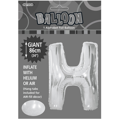 86cm 34 Inch Gaint Alphabet Foil Balloon Silver H