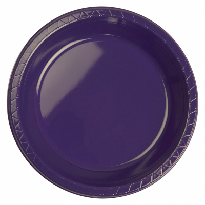 Five Star Round Banquet Plate 26cm Purple 20PK