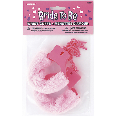 Bride To Be Furry Wrist Cuffs