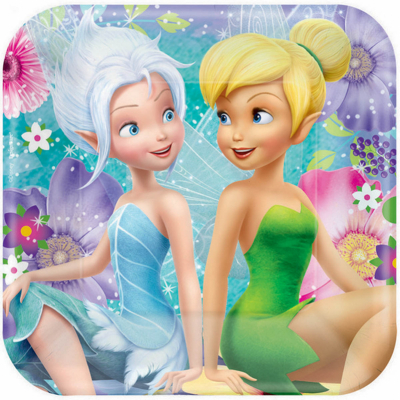 Tinker Bell Best Friend Fairies 17cm Square Plates 8PK