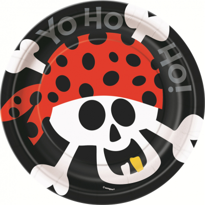 Pirate Fun 18cm Paper Plates 8PK