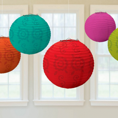 Fiesta Round Paper Lanterns Value Pack 6PK