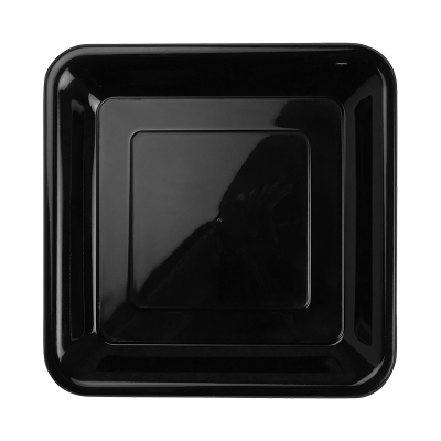 Five Star Square Snack Plate 18cm Black 20PK