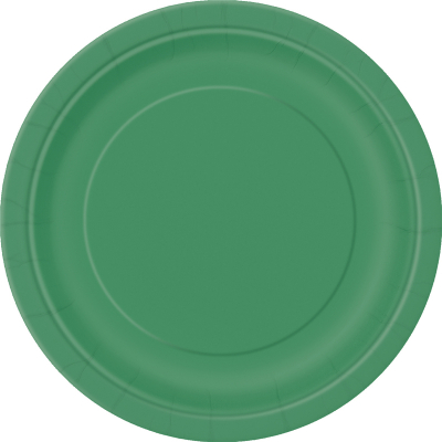 Paper Around Plates 18cm - Dark Green 8PK