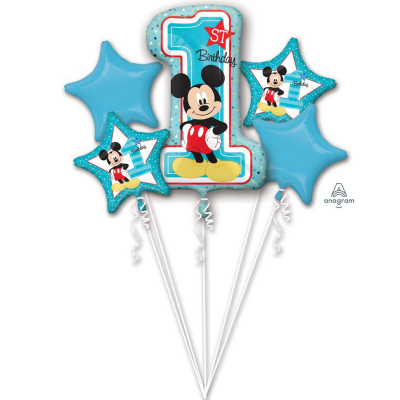 Mickey Fun To Be Foil Balloon Bouquet 5PK