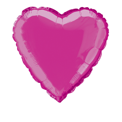 Heart 45cm Foil Balloon Hot Pink