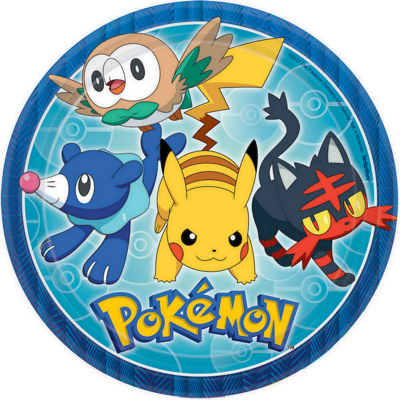 Pokemon Core 23cm Round Plates 8PK