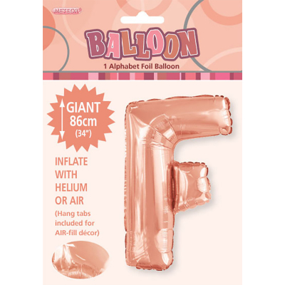 86cm 34 Inch Gaint Alphabet Letter Foil Balloon Rose Gold F