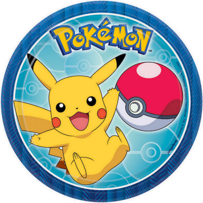 Pokemon Core 17cm Round Plates 8PK